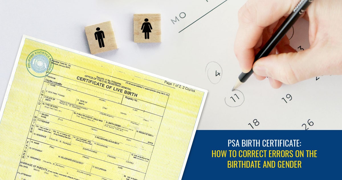 Wrong gender on a PSA birth certificate